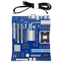 Classic Blue Computer Mainboard Shoulder Sling Bags by BangZart