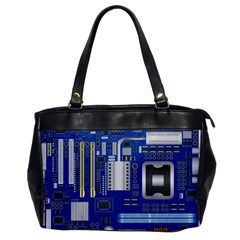 Classic Blue Computer Mainboard Office Handbags by BangZart