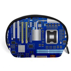 Classic Blue Computer Mainboard Accessory Pouches (large)  by BangZart