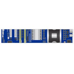 Classic Blue Computer Mainboard Flano Scarf (large) by BangZart