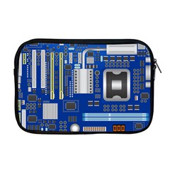 Classic Blue Computer Mainboard Apple Macbook Pro 17  Zipper Case by BangZart