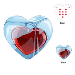 Heart In Ice Cube Playing Cards (heart)  by BangZart