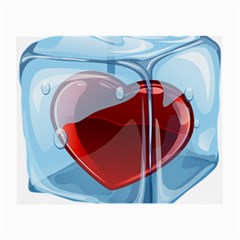 Heart In Ice Cube Small Glasses Cloth (2-side) by BangZart