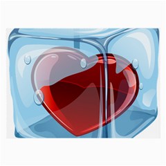 Heart In Ice Cube Large Glasses Cloth by BangZart