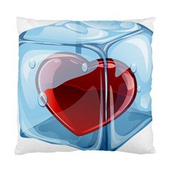 Heart In Ice Cube Standard Cushion Case (one Side) by BangZart