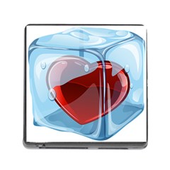 Heart In Ice Cube Memory Card Reader (square) by BangZart