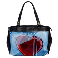 Heart In Ice Cube Office Handbags by BangZart