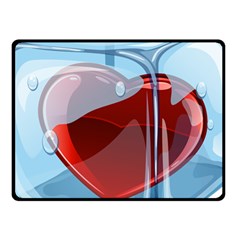 Heart In Ice Cube Fleece Blanket (small) by BangZart