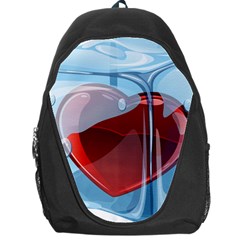 Heart In Ice Cube Backpack Bag by BangZart