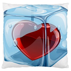 Heart In Ice Cube Standard Flano Cushion Case (one Side) by BangZart