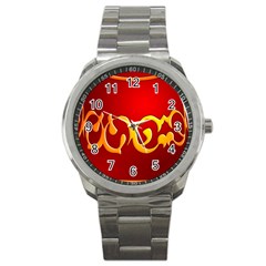 Easter Decorative Red Egg Sport Metal Watch by BangZart