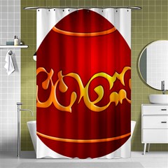 Easter Decorative Red Egg Shower Curtain 48  X 72  (small)  by BangZart