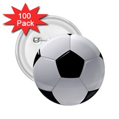 Soccer Ball 2 25  Buttons (100 Pack)  by BangZart