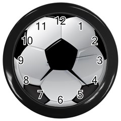 Soccer Ball Wall Clocks (black) by BangZart