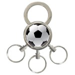 Soccer Ball 3-Ring Key Chains Front