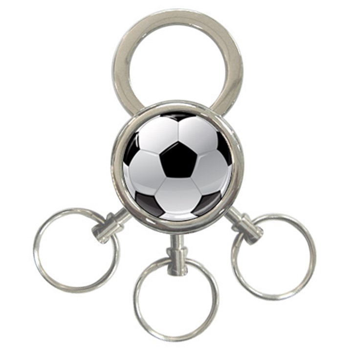 Soccer Ball 3-Ring Key Chains