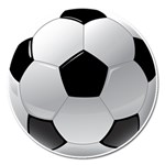 Soccer Ball Magnet 5  (Round) Front