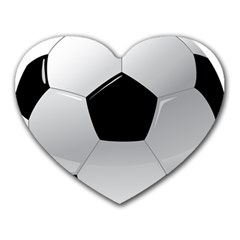 Soccer Ball Heart Mousepads by BangZart