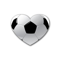 Soccer Ball Rubber Coaster (heart)  by BangZart