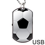 Soccer Ball Dog Tag USB Flash (One Side) Front