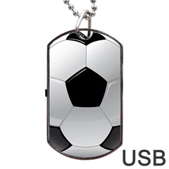 Soccer Ball Dog Tag Usb Flash (two Sides) by BangZart