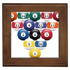 Racked Billiard Pool Balls Framed Tiles by BangZart