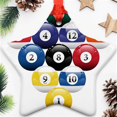 Racked Billiard Pool Balls Ornament (star) by BangZart