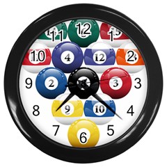 Racked Billiard Pool Balls Wall Clocks (black) by BangZart