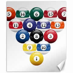 Racked Billiard Pool Balls Canvas 20  X 24   by BangZart