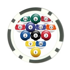 Racked Billiard Pool Balls Poker Chip Card Guard by BangZart