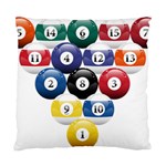 Racked Billiard Pool Balls Standard Cushion Case (One Side) Front