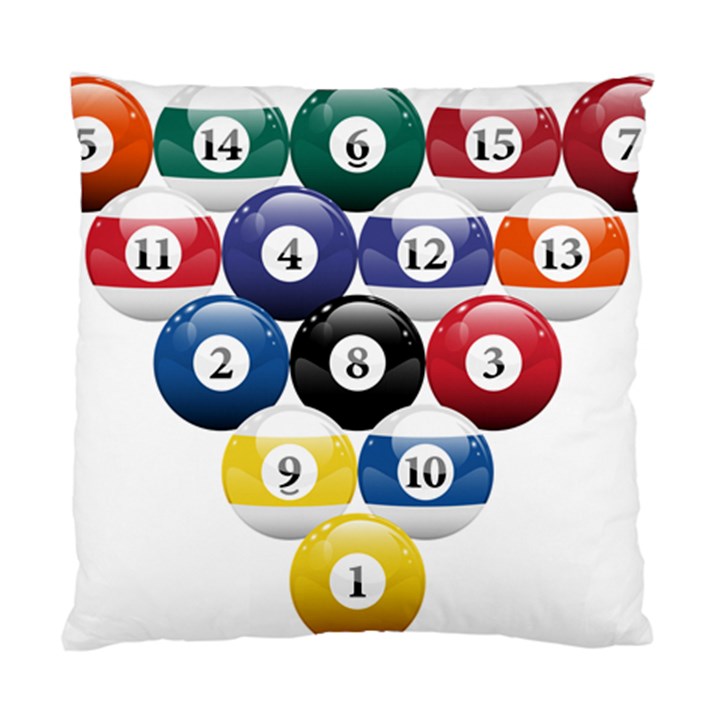 Racked Billiard Pool Balls Standard Cushion Case (One Side)