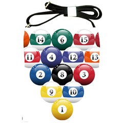 Racked Billiard Pool Balls Shoulder Sling Bags by BangZart