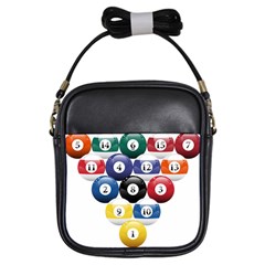 Racked Billiard Pool Balls Girls Sling Bags by BangZart