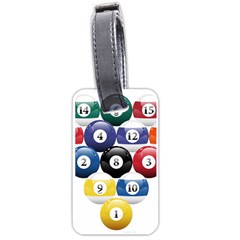 Racked Billiard Pool Balls Luggage Tags (one Side)  by BangZart