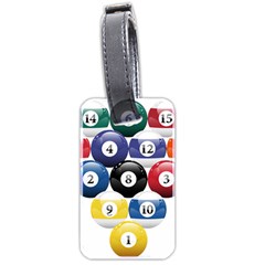 Racked Billiard Pool Balls Luggage Tags (two Sides) by BangZart