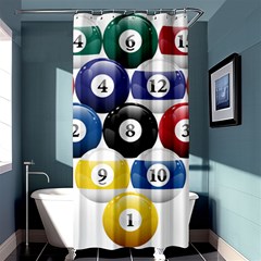 Racked Billiard Pool Balls Shower Curtain 36  X 72  (stall)  by BangZart