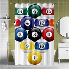 Racked Billiard Pool Balls Shower Curtain 48  X 72  (small)  by BangZart