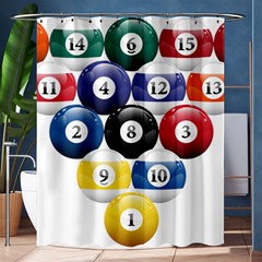 Racked Billiard Pool Balls Shower Curtain 60  X 72  (medium)  by BangZart