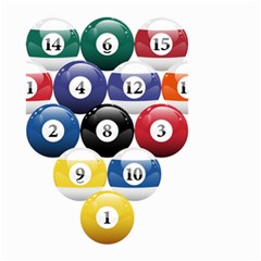 Racked Billiard Pool Balls Small Garden Flag (two Sides) by BangZart