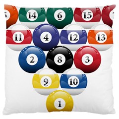 Racked Billiard Pool Balls Large Cushion Case (two Sides) by BangZart