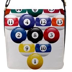 Racked Billiard Pool Balls Flap Messenger Bag (s) by BangZart