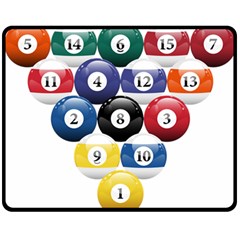 Racked Billiard Pool Balls Double Sided Fleece Blanket (medium)  by BangZart