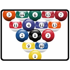 Racked Billiard Pool Balls Double Sided Fleece Blanket (large)  by BangZart