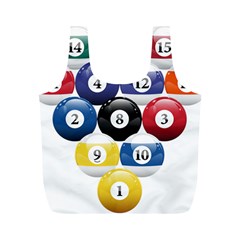 Racked Billiard Pool Balls Full Print Recycle Bags (m)  by BangZart