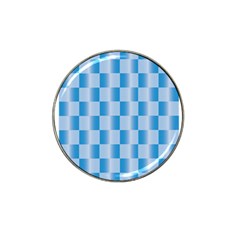 Blue Plaided Pattern Hat Clip Ball Marker by paulaoliveiradesign