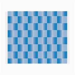 Blue Plaided Pattern Small Glasses Cloth (2-side) by paulaoliveiradesign