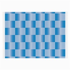 Blue Plaided Pattern Large Glasses Cloth (2-side)