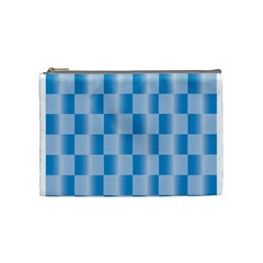 Blue Plaided Pattern Cosmetic Bag (medium) 