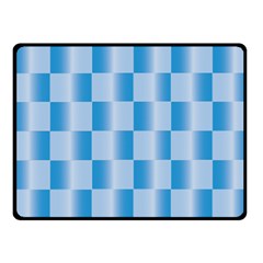 Blue Plaided Pattern Fleece Blanket (small)